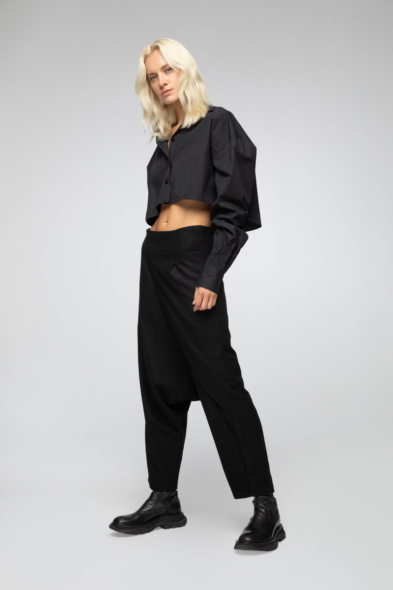 Magda - Black Wool Pants
