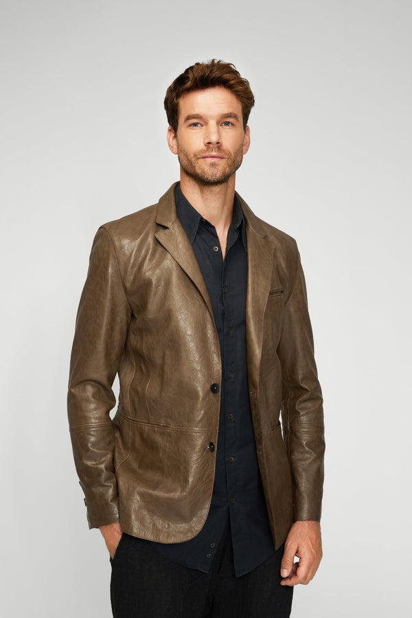 Romain - Brown Tobacco Leather Jacket