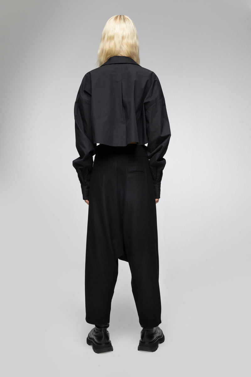 Magda - Pantalon en laine Noir