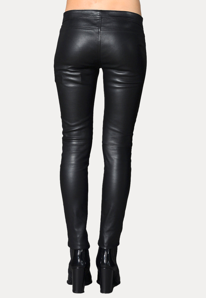 Anais - Black Leather Pant