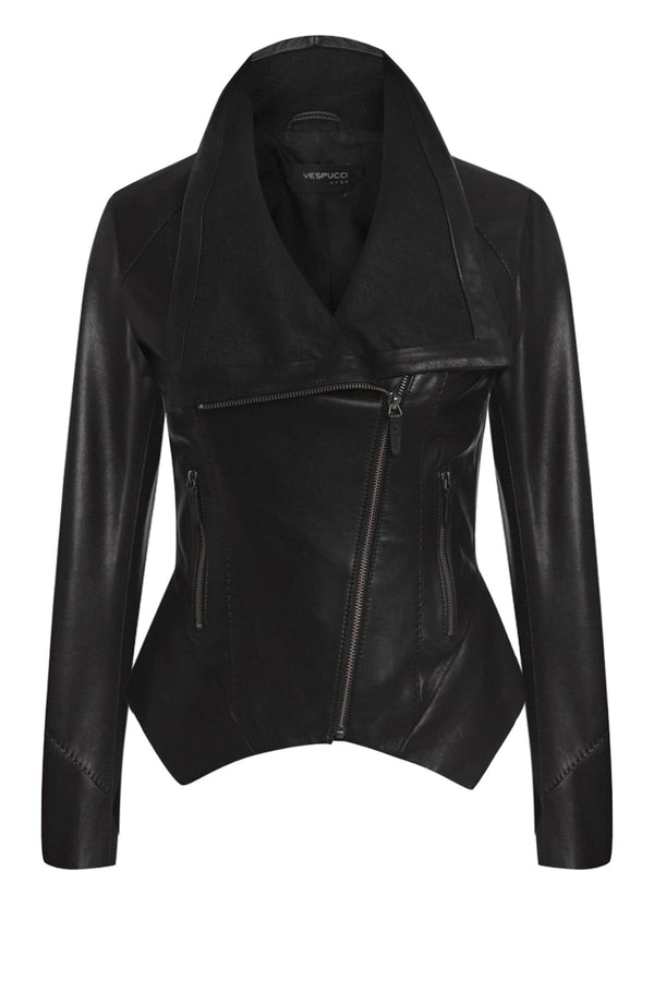Ella - Black Leather Jacket