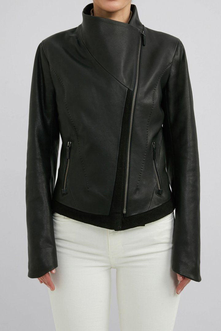 Sophie - Black Leather Jacket – V S P