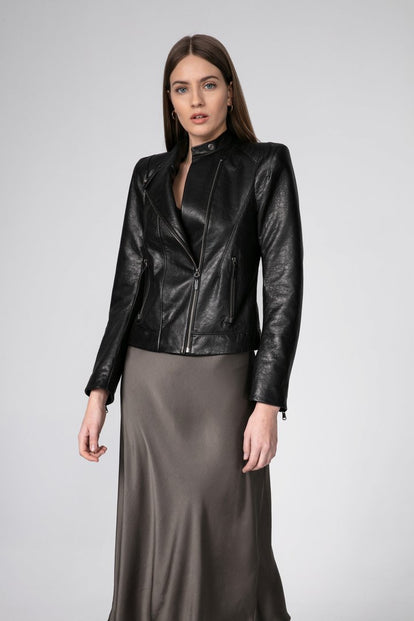 V S P - Maze - Black Leather Jacket