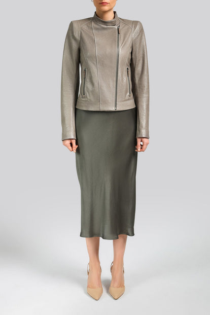 V S P - Maze - Grey Leather Jacket