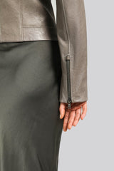 Maze - Grey Leather Jacket