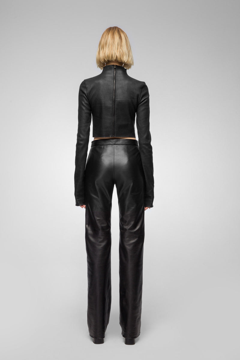 V-Cut Leather Pants (Black) – TYSHAY FASHION BOUTIQUE