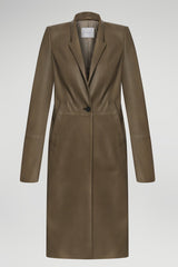 Nora - Brown Tobacco Leather Coat