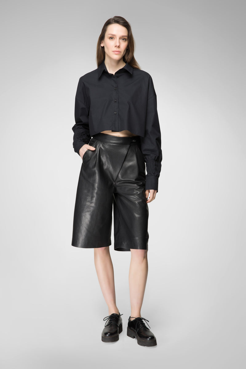 Gigi - Black Leather Pant