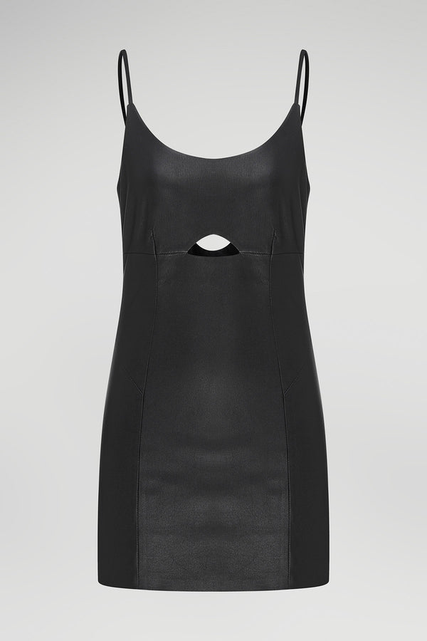 Lorianne - Black Leather Dress