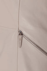 Macia - Cream Leather Dress