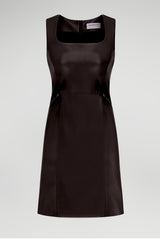 Macia - Brown Bitter Leather Dress