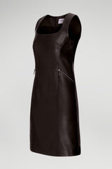 Macia - Brown Bitter Leather Dress