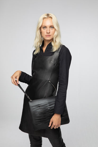V S P - Macia - Black Leather Dress V S P - Macia - Black Leather Dress