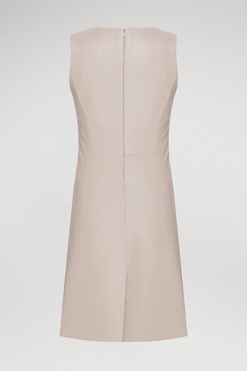 Macia - Cream Leather Dress