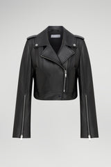 Yoanna - Black Leather Jacket