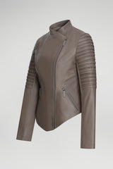 Roch - Nude Leather Jacket