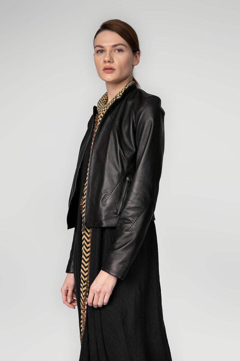 Sun - Black Leather Jacket