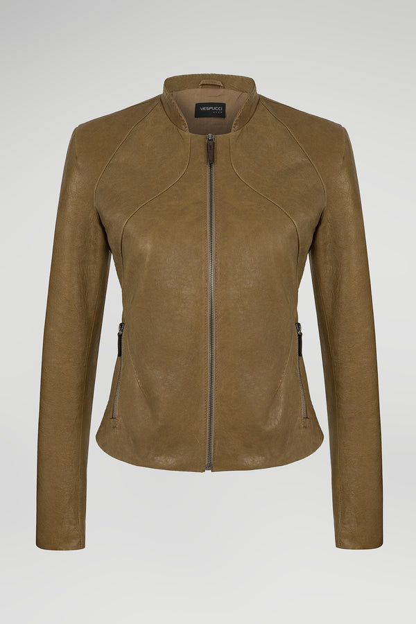 Sun - Camel Leather Jacket