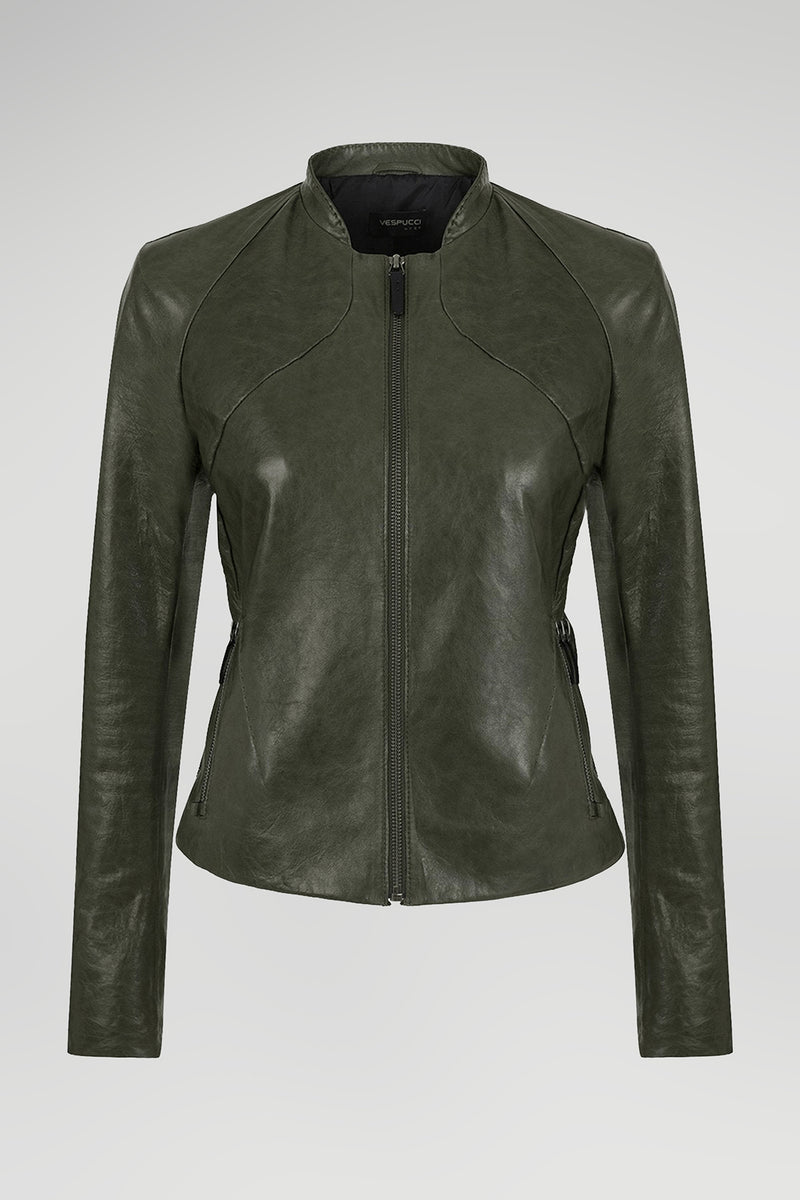Sun - Green Leather Jacket