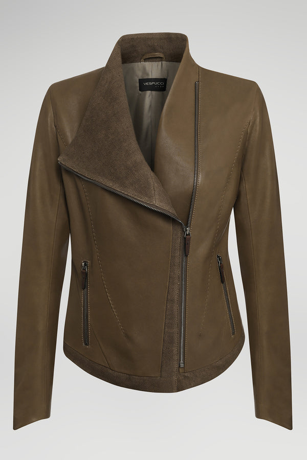 Sophie - Brown Tobacco Leather Jacket