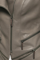 Alice - Grey Leather Jacket