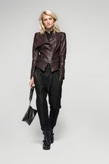 Alice - Bordeaux Leather Jacket