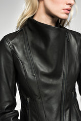 Alba - Black Leather Jacket