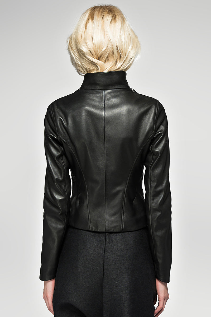 Alba - Black Leather Jacket