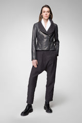 Claire - Anthracite Leather Jacket