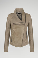 Elisa - Beige Leather Jacket