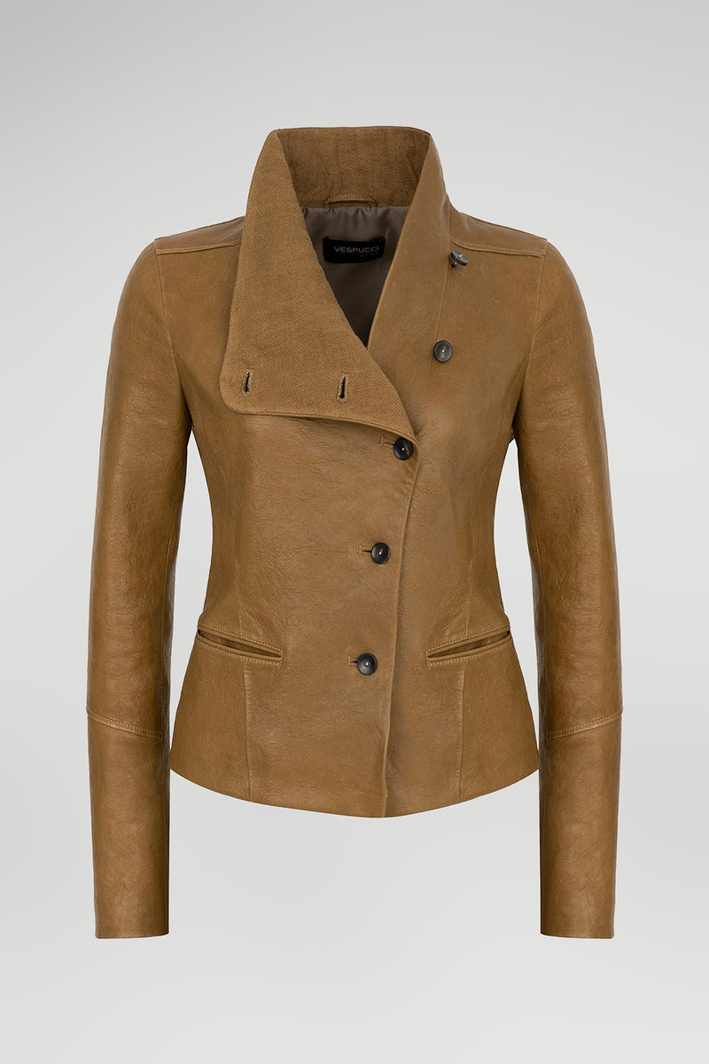 Terra - Camel Leather Jacket