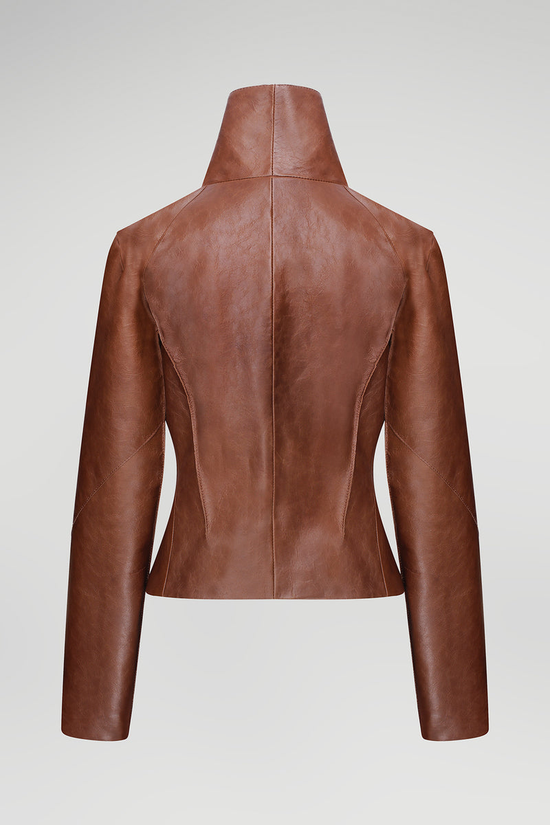 Lana - Brown Leather Jacket