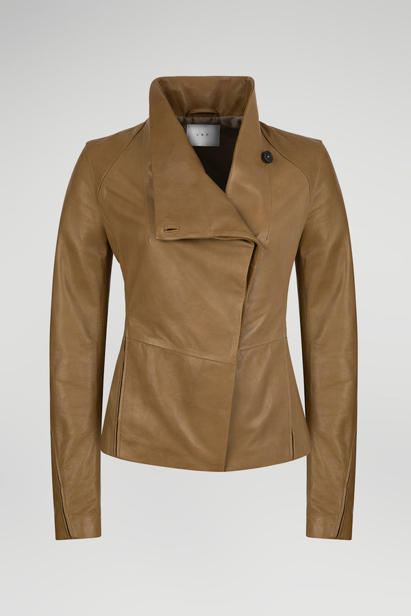 Grace - Camel Leather Jacket