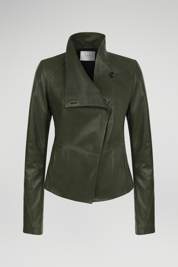 Grace - Green Leather Jacket