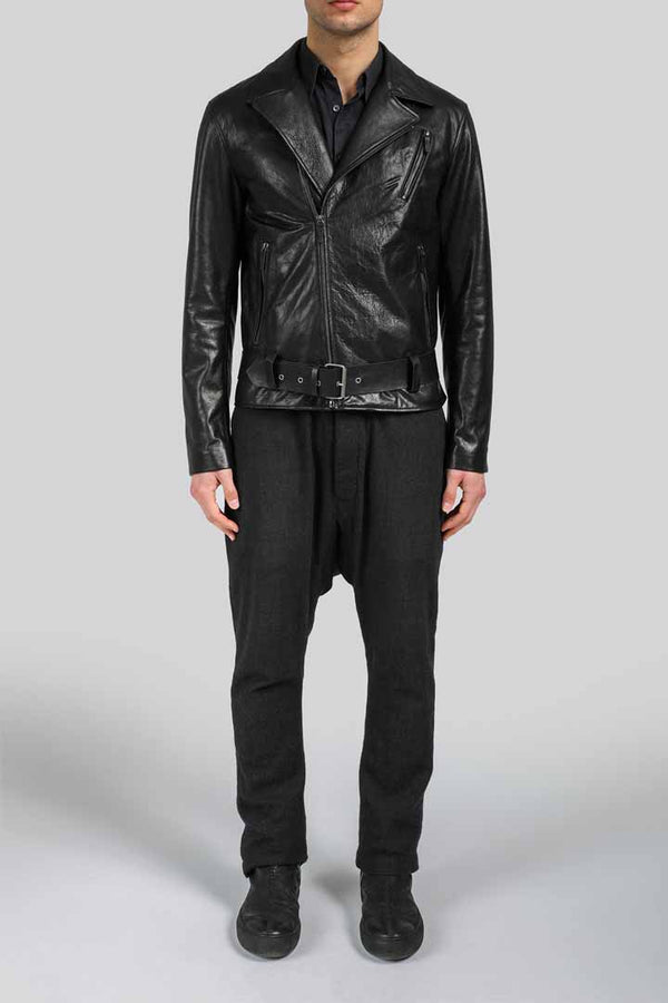 Damien - Black Leather Jacket