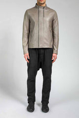 Theo - Grey Leather Jacket