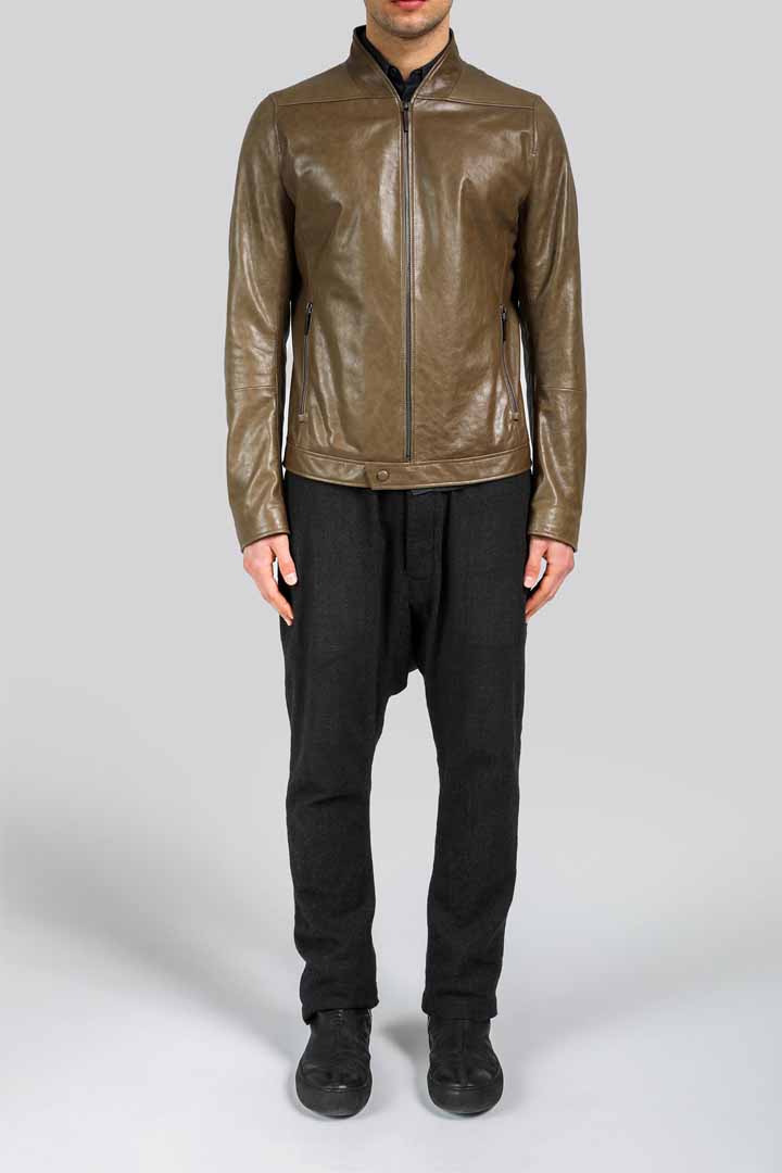 Brown Tobacco Leather Jacket