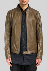 Gilles - Brown Tobacco Leather Jacket