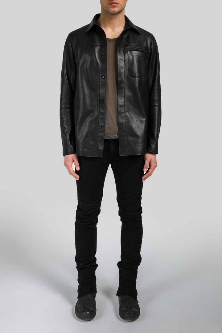 Louis - Black Leather Jacket