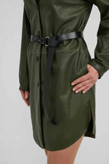 Celine - Green Leather Coat