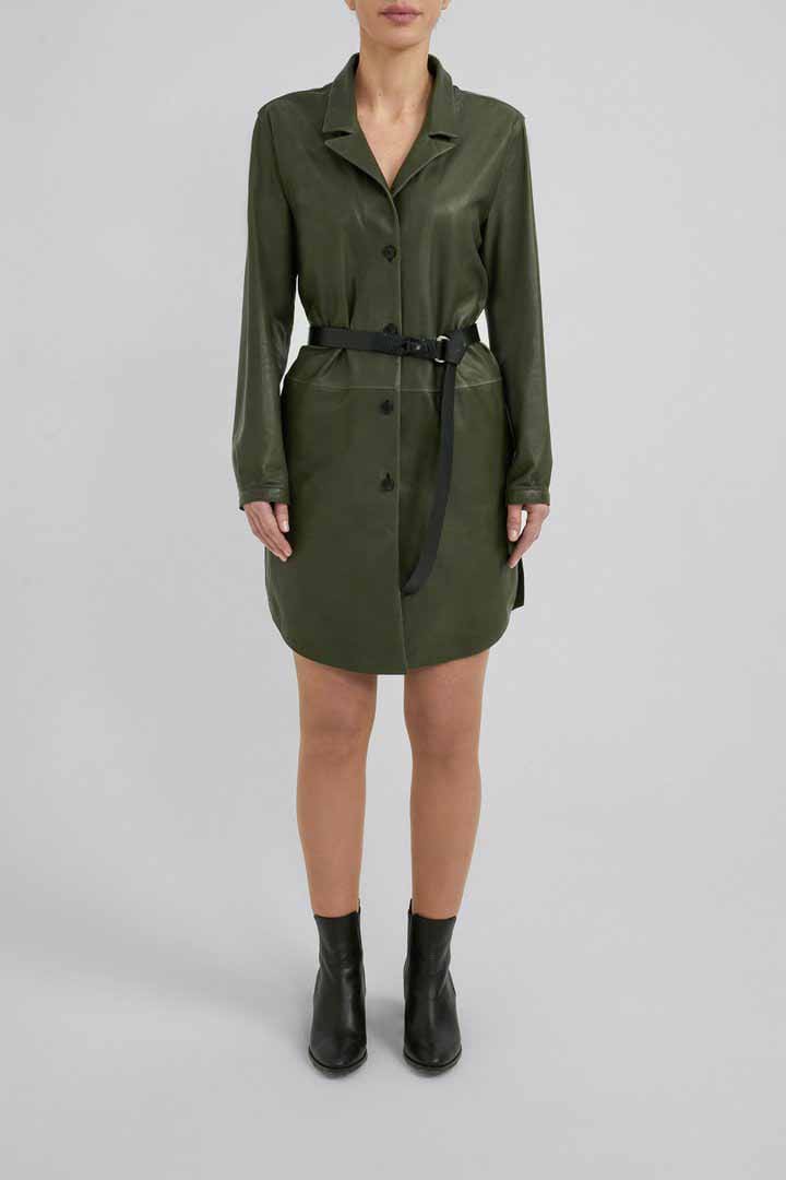 Celine leather deals trench coat