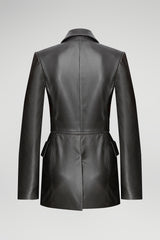 Vivienne - Brown Bitter Leather Jacket