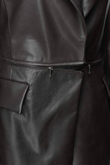 Vivienne - Brown Bitter Leather Jacket