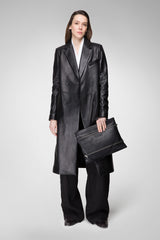 Calissa - Black Leather Coat