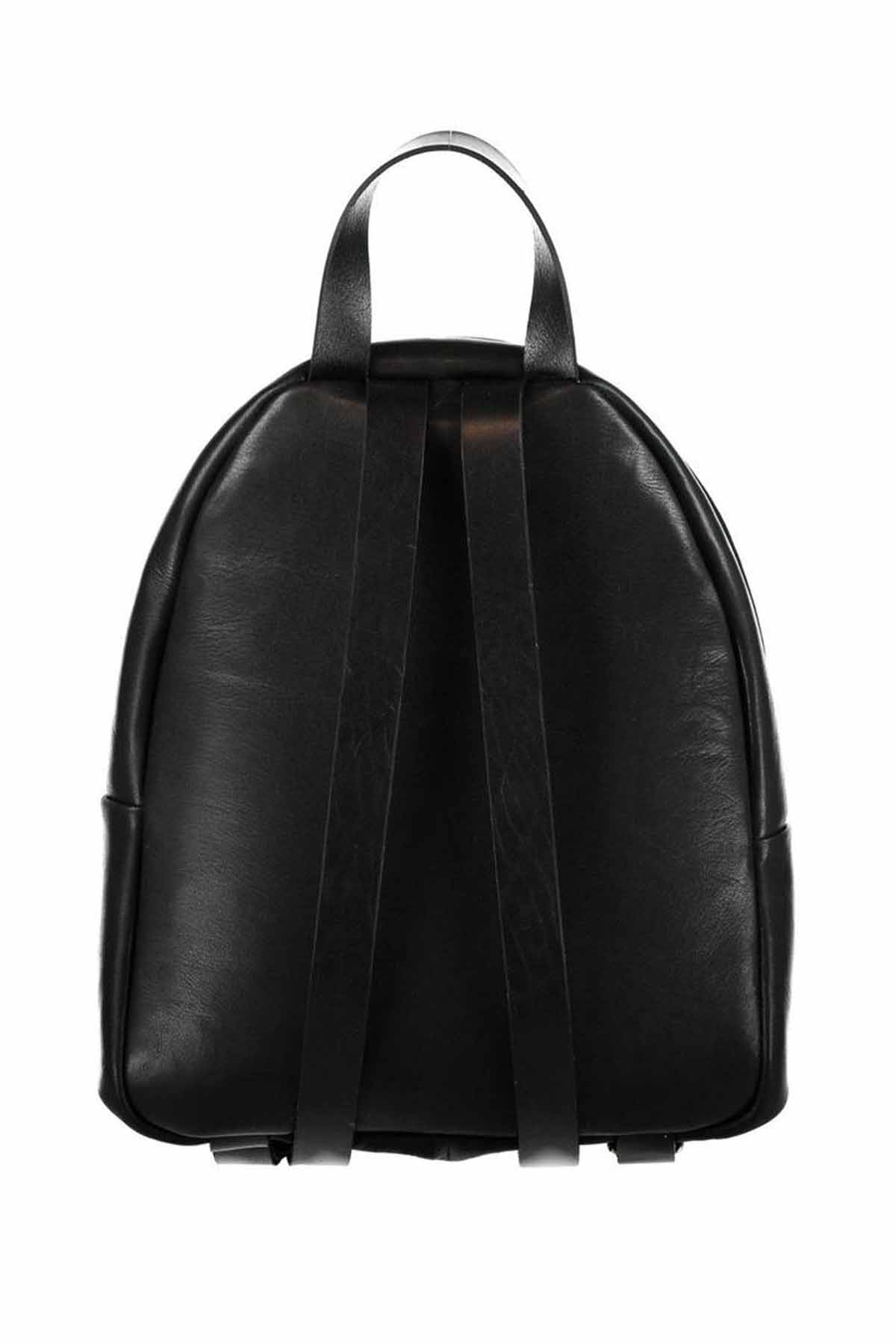 black leather backpack bag V S P