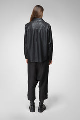 Kiera - Black Leather Shirt