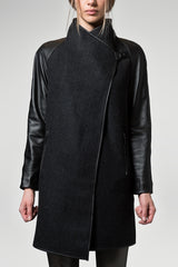 Vera - Anthracite Grey Wool Coat