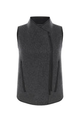 Mia - Grey Anthracite Wool Vest
