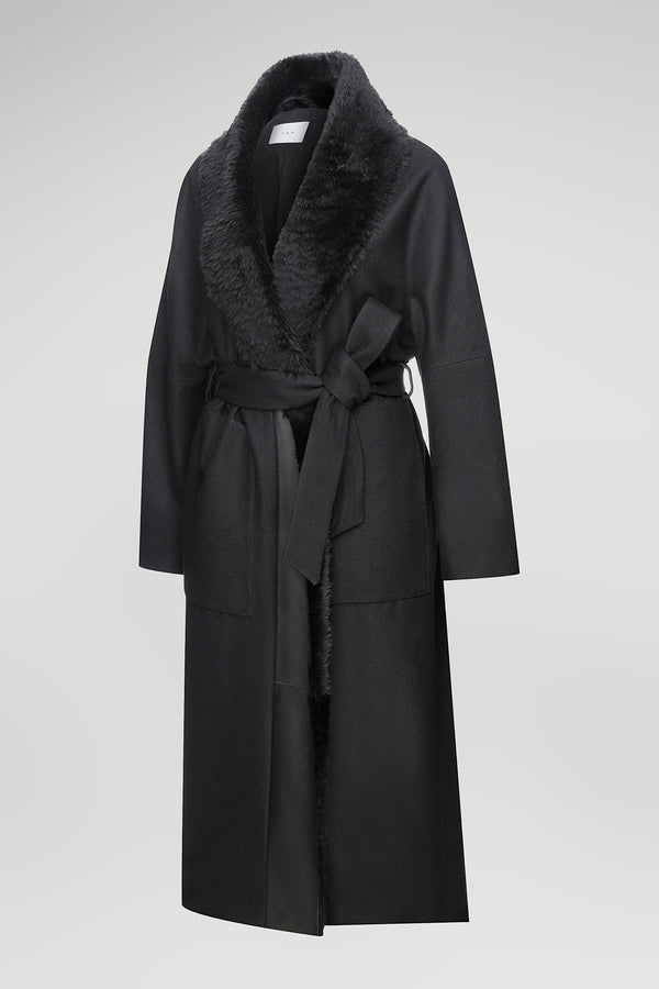 Sophia - Manteau en laine Black