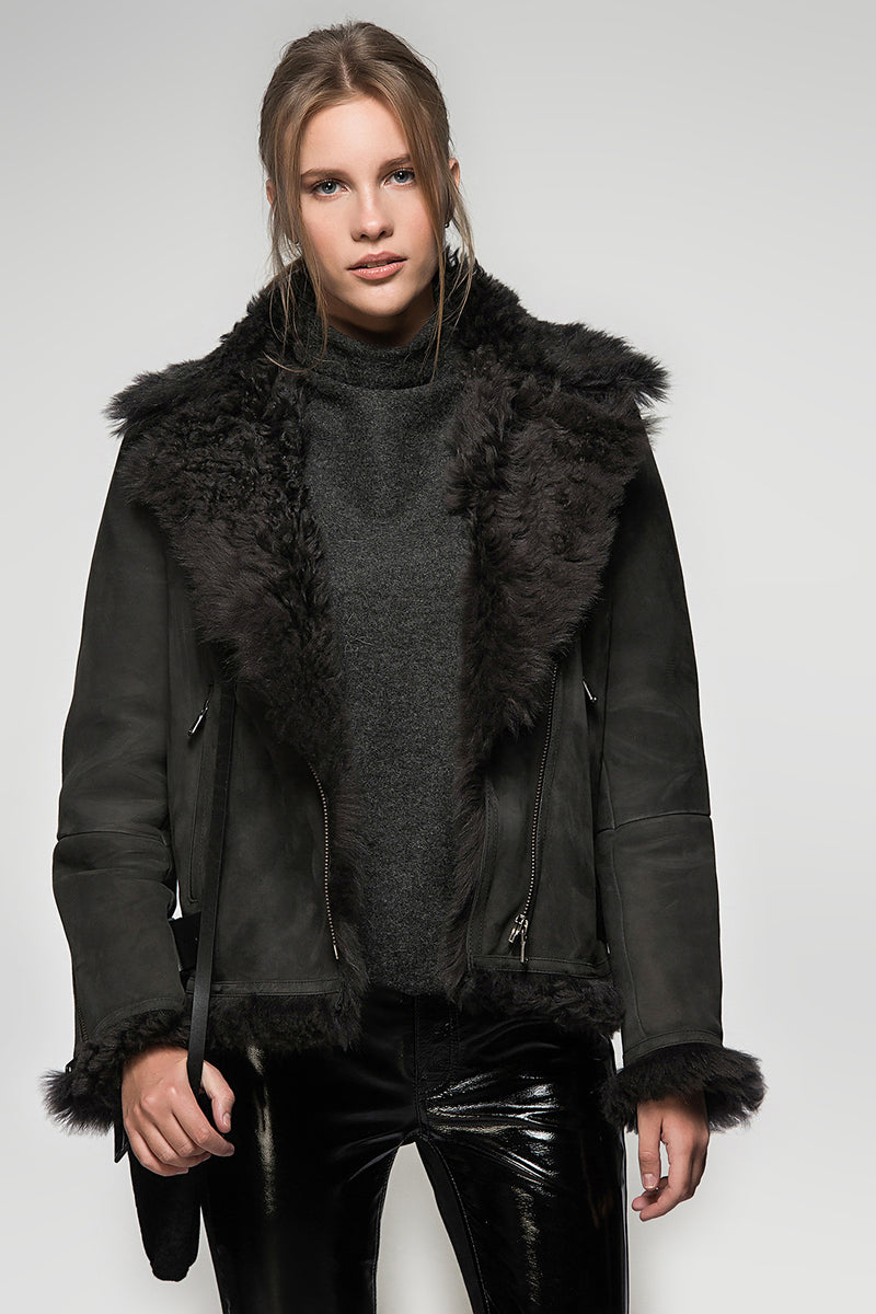 Anthracite Shearling Jacket